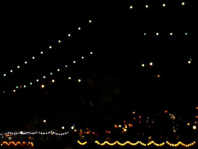 brooklyn bridge, in lights.