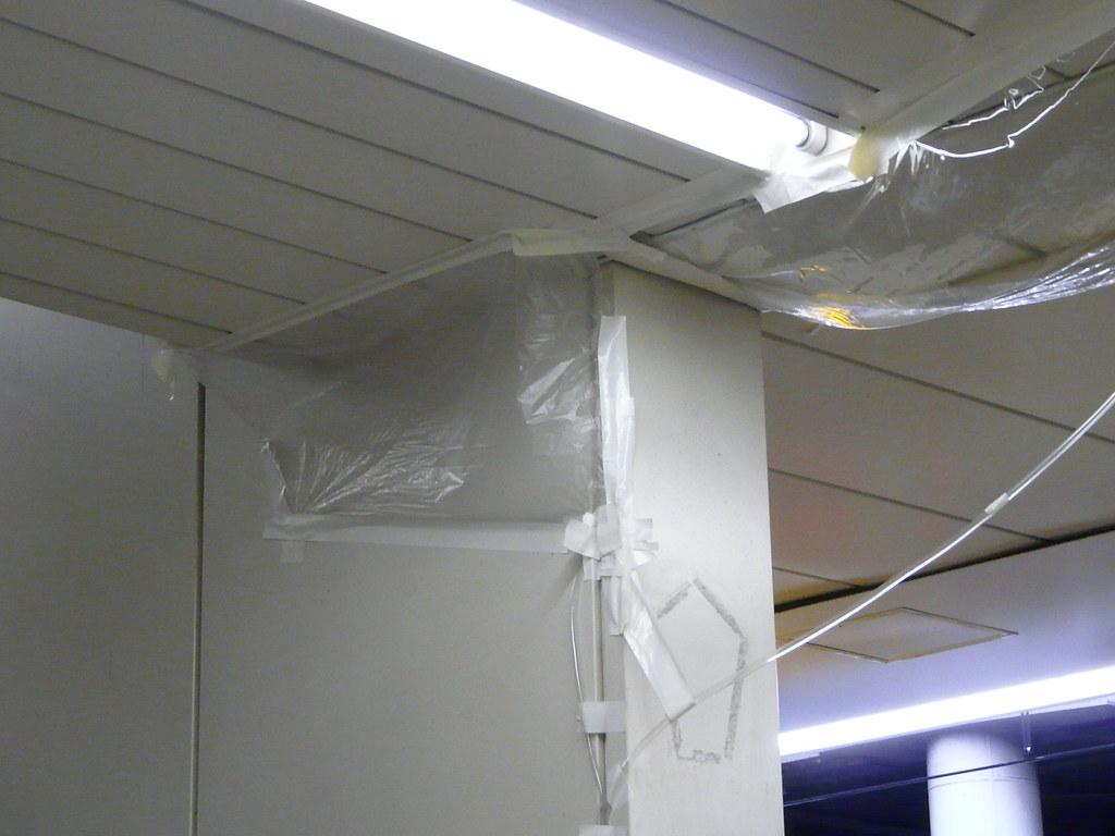 Leaky Roof Fix in Plastic and Tape