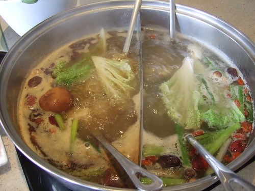 Vegetables are added to broth