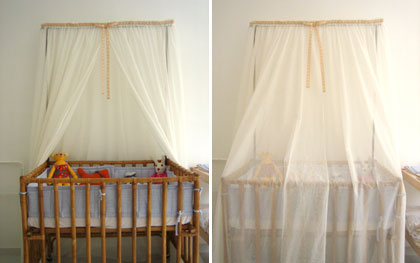 crib with mosquito net