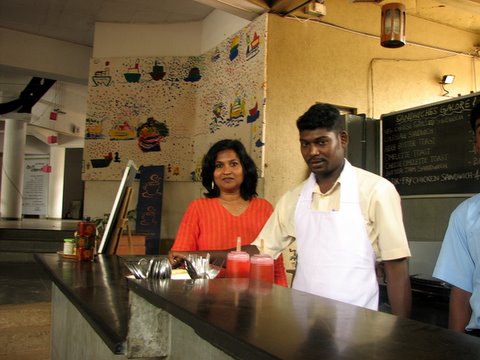 anju and her canteen at Ranga Shankara 3 July 07