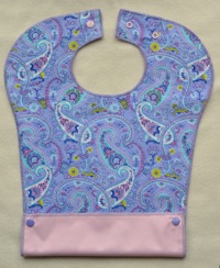 Waterproof Toddler Pocket Bib "Purple Swirls"