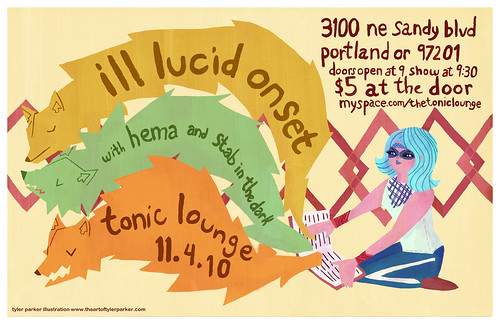 Ill Lucid Onset gig poster 11.4.10