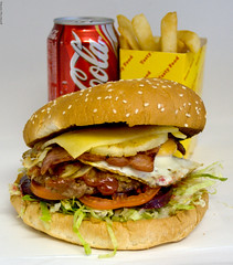 Metzis Tasty Takeaway Hamburger with the lot - Australian style!