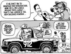 Editorial Cartoon, David Horsey, Seattle Post-Intelligencer, 09/11/2005