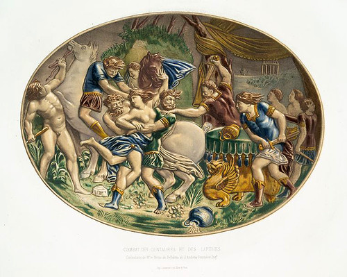 002-Batalla de los centauros- colecciones del Sr. Andrew Baron y esqe Sellières-Monographie de l'oeuvre de Bernard Palissy…1862