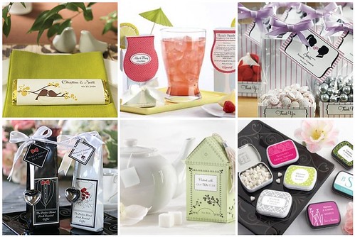 Edible wedding favors run the gamut from personalized chocolate bars to 