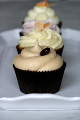 chocolate espresso cupcake with salted caramel frosting