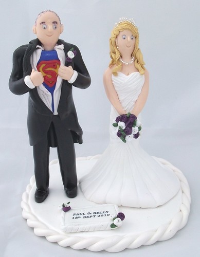 Tags superman wedding cake toppers figurines fimo handmade
