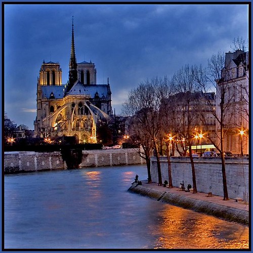 Notre Dame at Twilight, Paris by Rita Crane Photography.