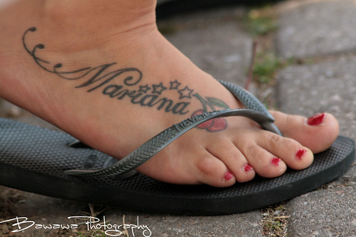 Mariana is the name of my little Angel tattoed on mommys foot