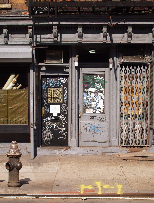 graffiti doors on East 4th Street