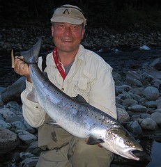 Fantastic 16lb Salmon caught on G Loomis RoaringRiver GLX