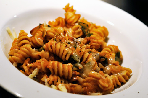 Baked Pumpkin Pasta with Chard