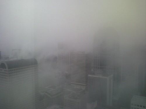 foggy day in seattle