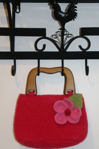 Fleted Purse with Flower