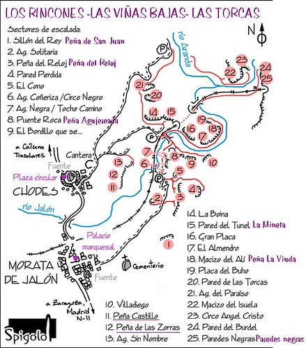 Zonas de escalada de Morata de Jalón