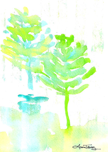 Abstract - Trees - Watercolor Painting