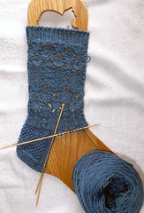 Upside-down Sock in Progress