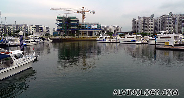 There's still a lot of construciton going on at Sentosa Cove