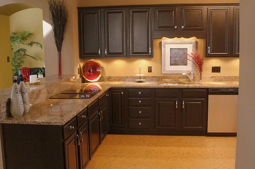 Kitchen Makeover with Black Cabinets by champagne.chic.