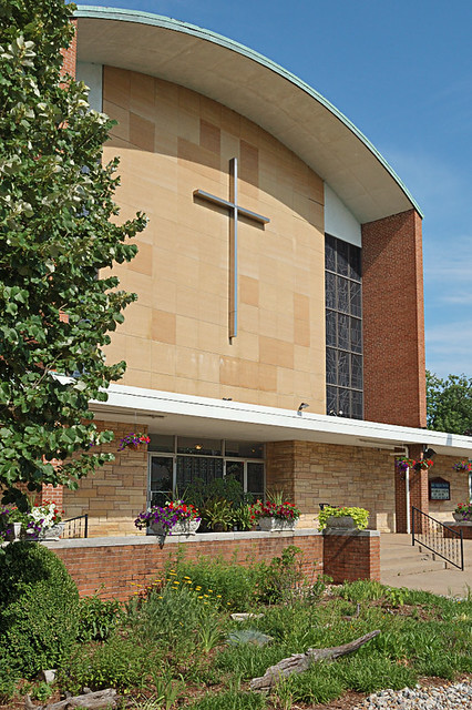 Holy Angels Parish (former Saint Bernard Church), in Wood River, Illinois, USA - exterior