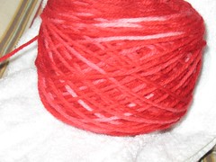 Dip-Dyed Kool-Aid yarn