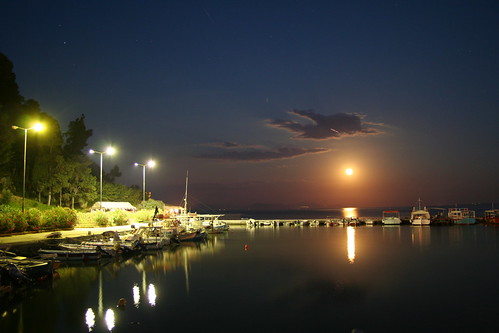 Corfu on a full moon night