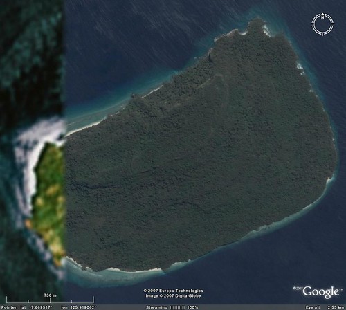 Pulau Reong - DigitalGlobe Image from Google Earth (1-12,500)