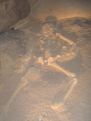 Skeleton in Actun Tunichil Muknal cave
