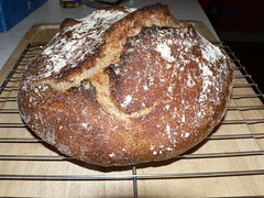 Home-made sourdough bread