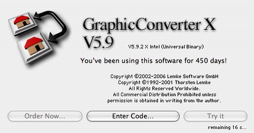 GraphicConverter Dialogue in English