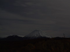 Mount Ngauruhoe at night