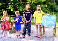 (c) Hilltown Families - Kids selling Lemonade in Goshen