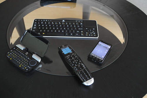 Logitech Revue with Google TV controllers and Harmony remote