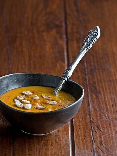 Kabocha, Bell Pepper, and Coconut Milk Soup