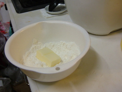 flour + sugar + butter
