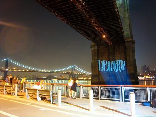 Grafitti on Brooklyn Bridge