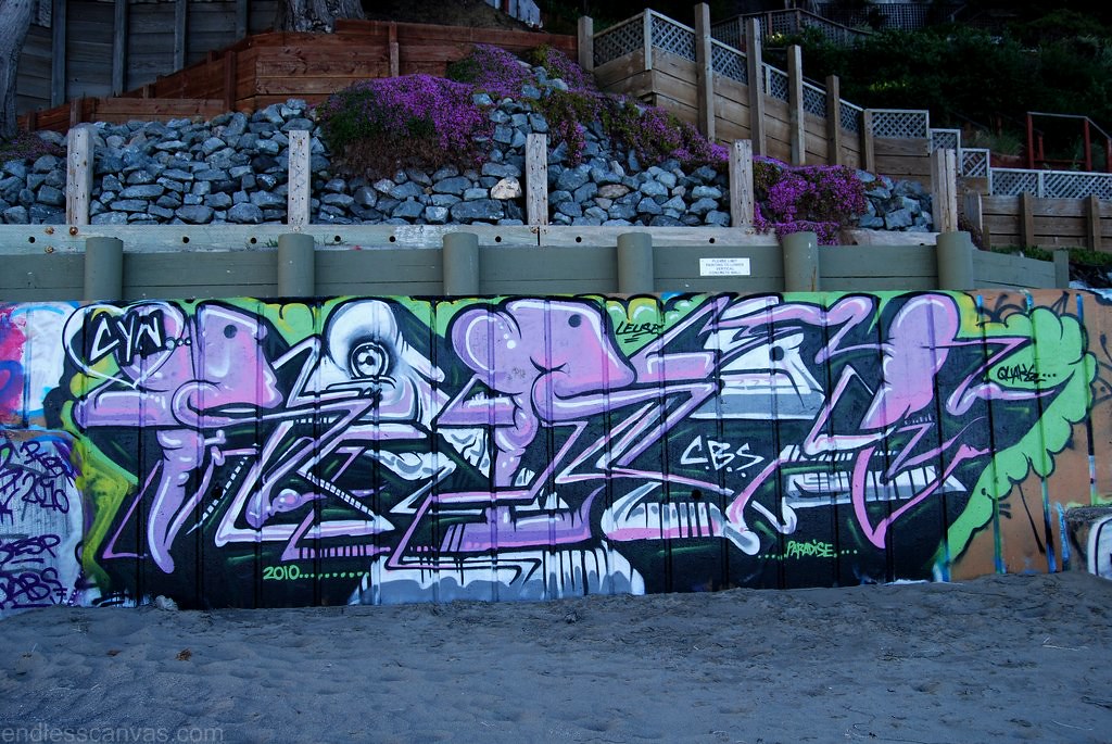 Graffiti Piece in Bolinas California. 