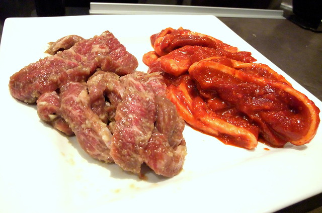 Marinated Beef and Spicy Pork