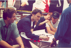 Chris Penn, Quentin Tarantino, and Tim Roth (w...