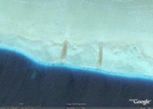 Ebon Atoll - DigitalGlobe Image, An Image of a Surfer on the Reef (1-5,000)