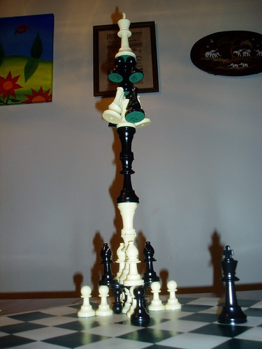 photo of an amazing chess sculpture