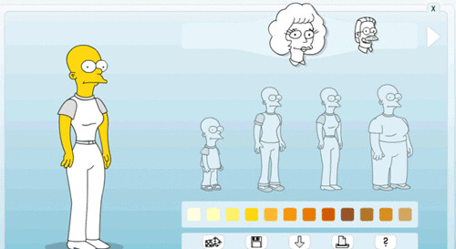 How can you create your own Simpsons character?