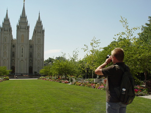 Greg taking a photo of the Temple