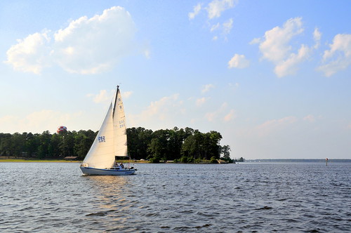 sailing out of New River marina