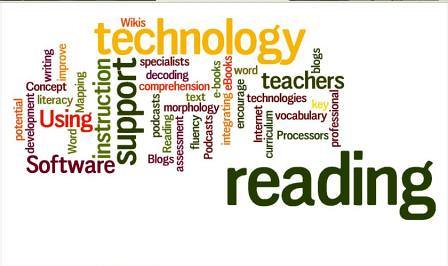 wordle of ict and reading1