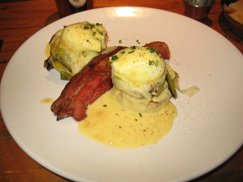 Reservoir - Eggs Benedict with Bacon and Leeks in Hollandaise Sauce