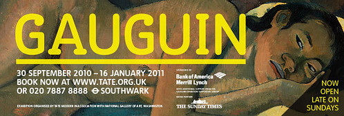 Cartel de la exposición de Gauguin en la Tate Modern