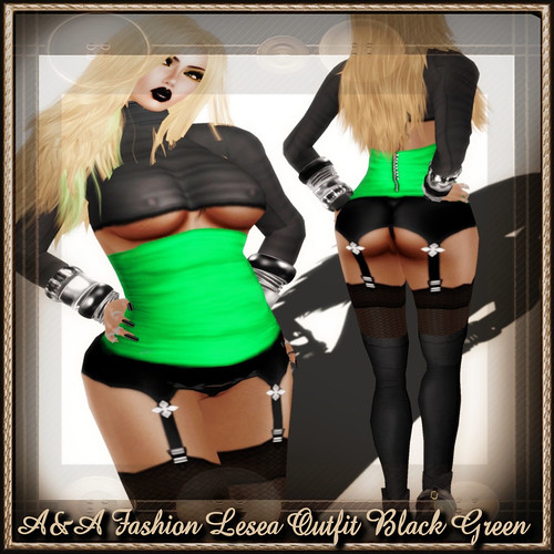 A&A Fashion Lesea Outfit Black Green